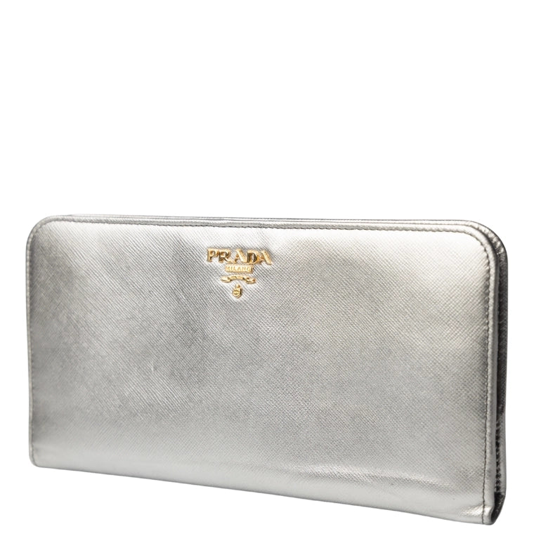 Prada Lux Continental Zip Around Wallet