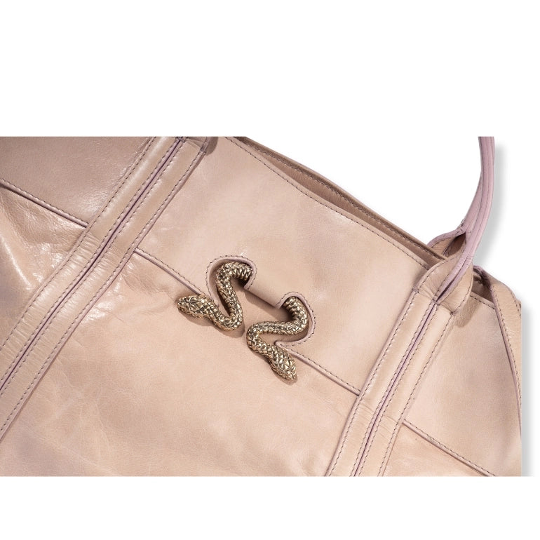 Roberto Cavalli Mirror Snake Logo Tote