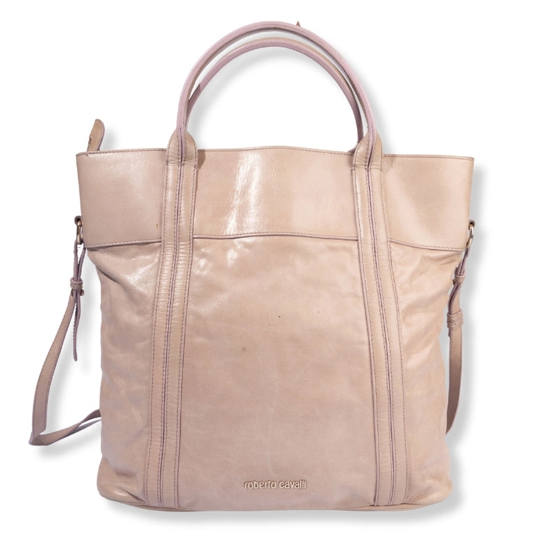 Roberto Cavalli Mirror Snake Logo Tote