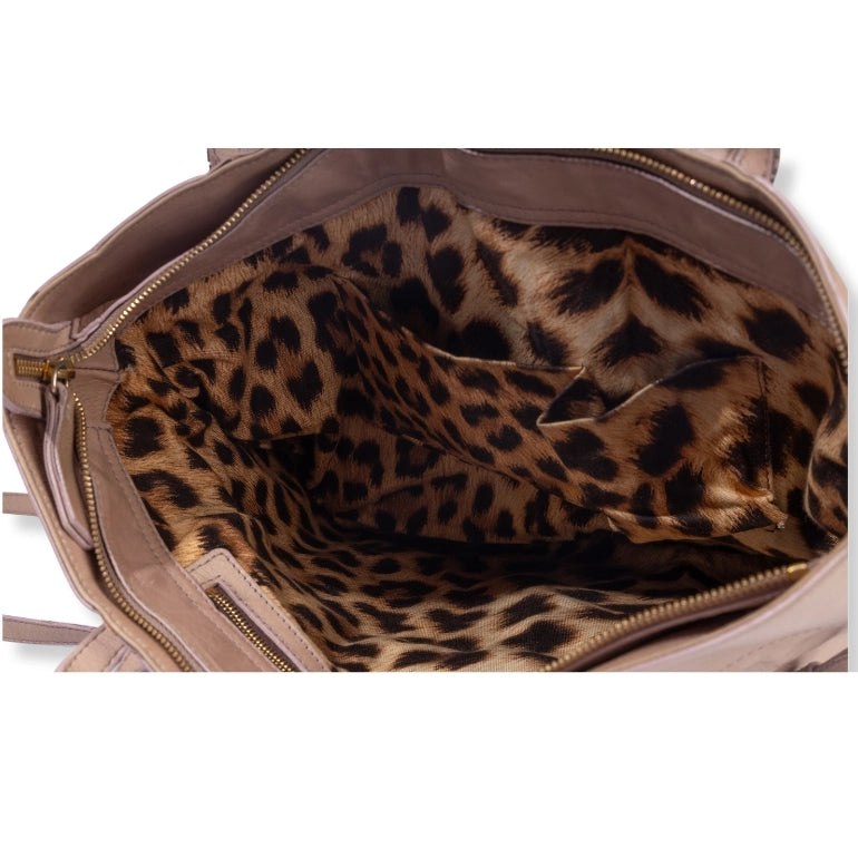 Roberto Cavalli Mirror Snake Logo Tote
