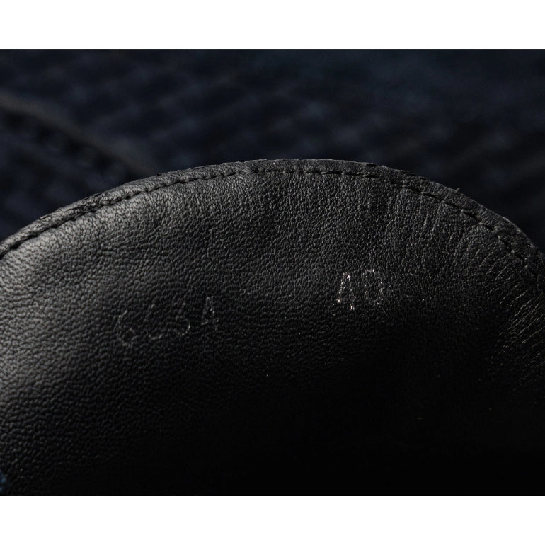 Roberto Cavalli Mirror Snake Logo Woven Loafers