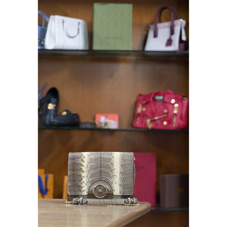 Roberto Cavalli Snakeskin Crossbody Bag