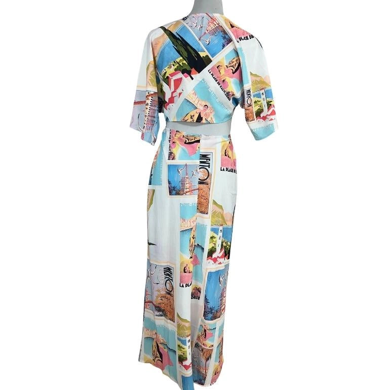 Runaway Vacay Midi Dress- Print