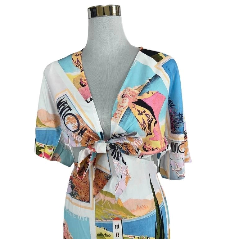 Runaway Vacay Midi Dress- Print