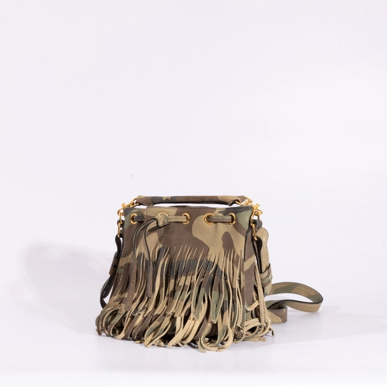 Saint Laurent YSL Emmanuelle Fringed Shoulder Bag
