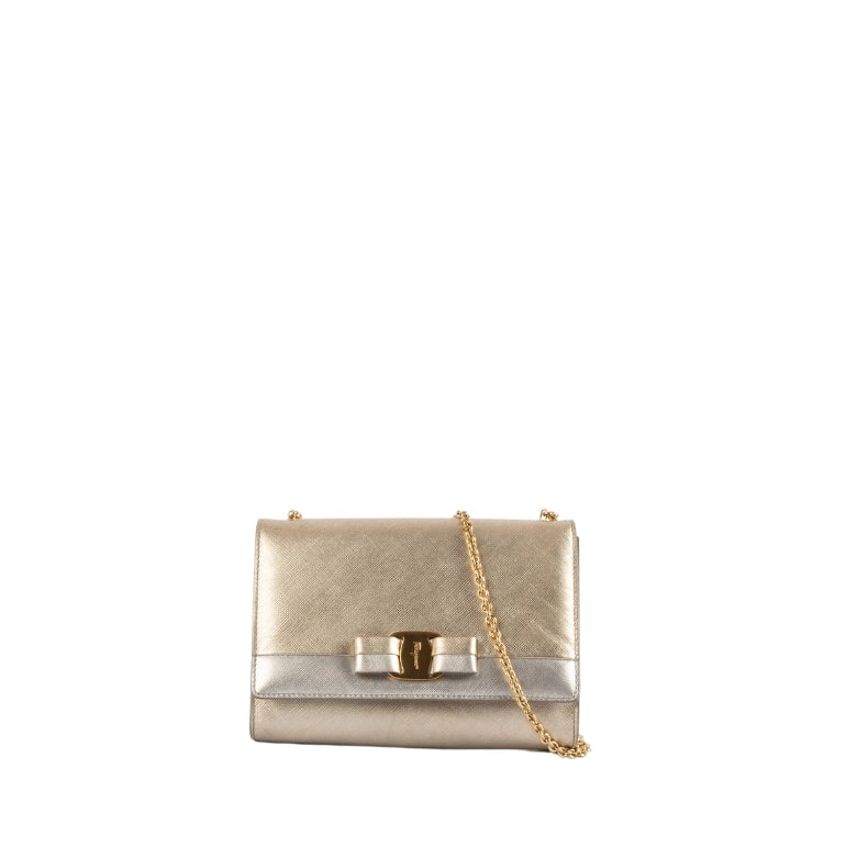 Salvatore Ferragamo Vara Bow Chain Crossbody Bag