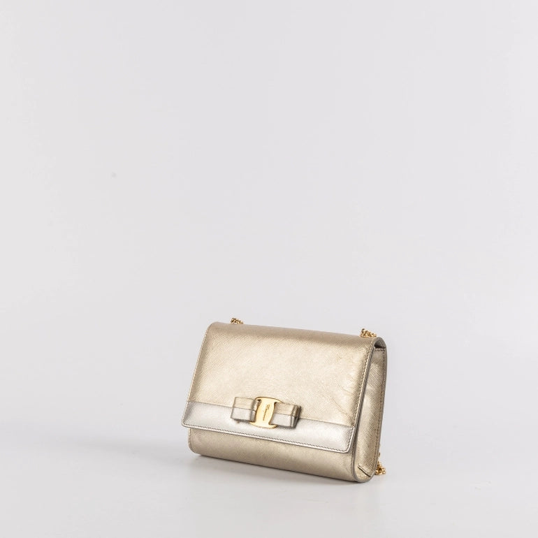 Salvatore Ferragamo Vara Bow Chain Crossbody Bag