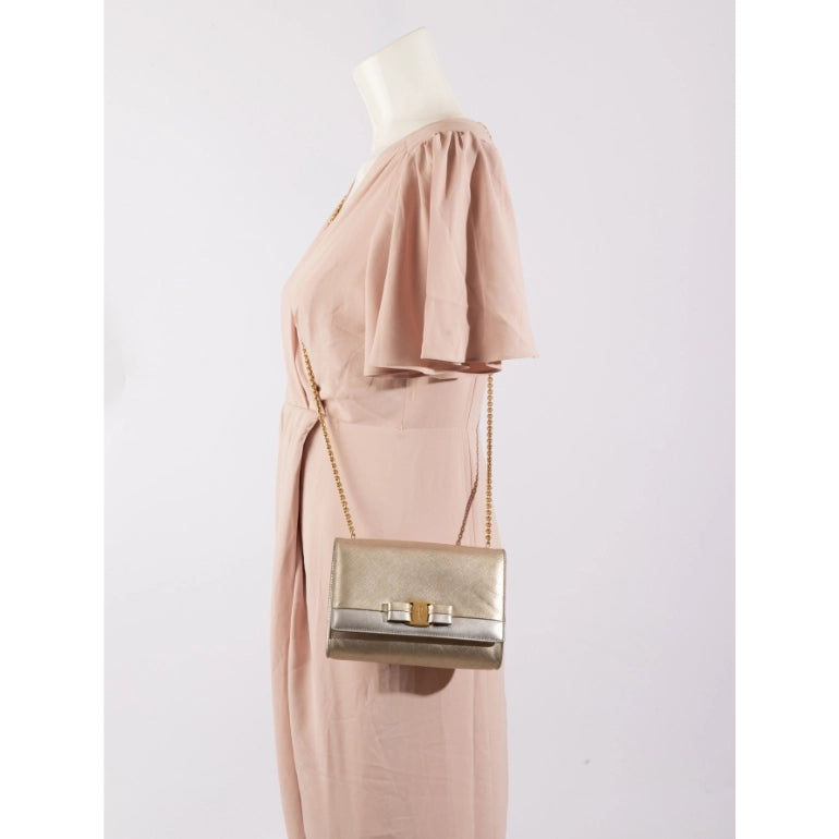 Salvatore Ferragamo Vara Bow Chain Crossbody Bag