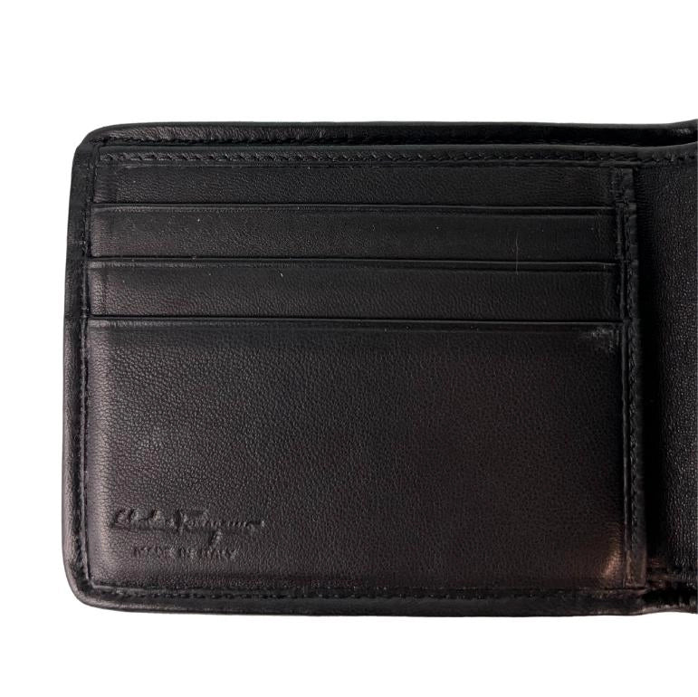 Salvatore Ferragamo Woven Leather Bi-Fold Wallet
