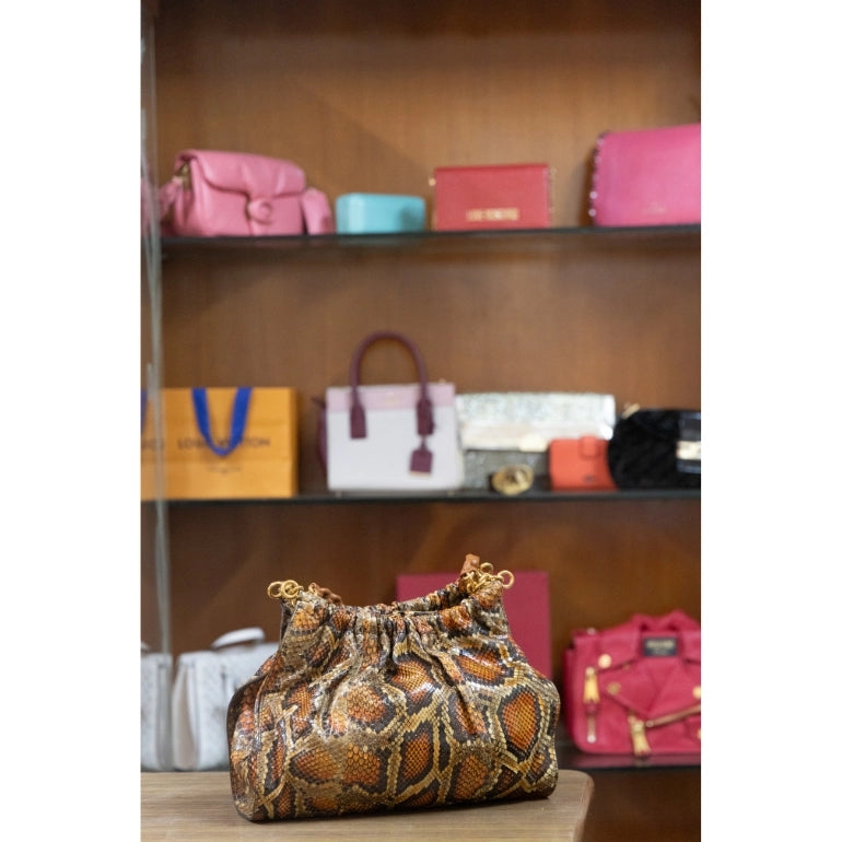 Tom Ford Carine Python Leather Shoulder Bag
