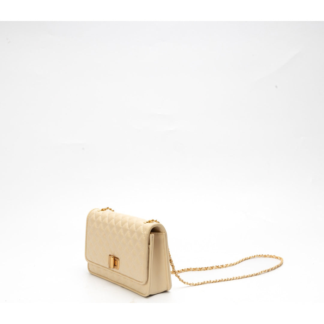 Charles & Keith Flip-lock Quilted Crossbody Bag