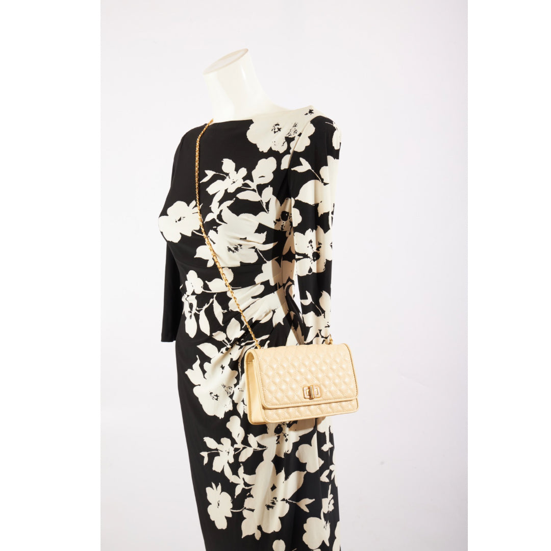 Charles & Keith Flip-lock Quilted Crossbody Bag