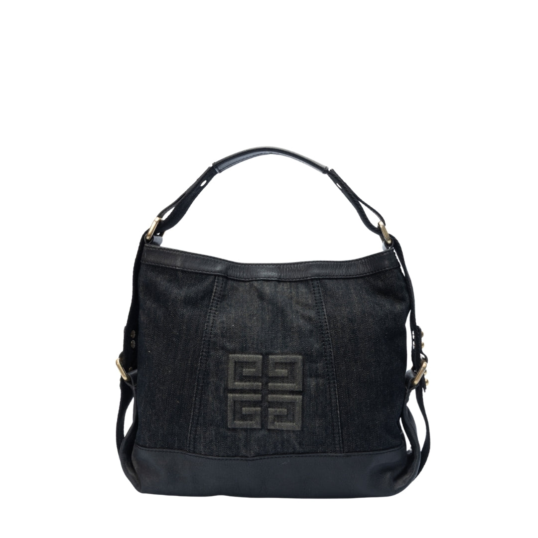 Givenchy 4G Denim Leather Hobo Bag