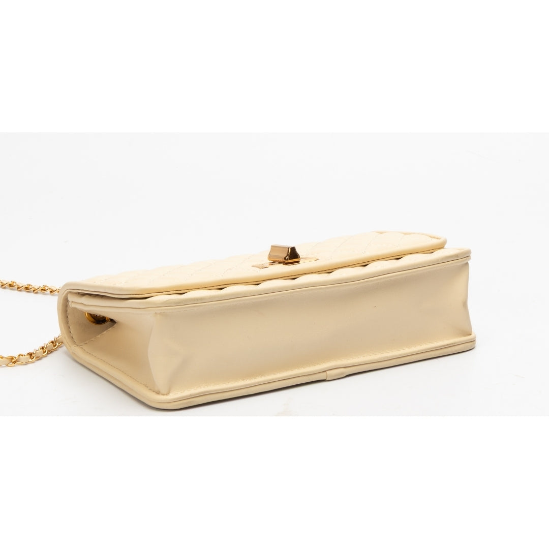 Charles & Keith Flip-lock Quilted Crossbody Bag
