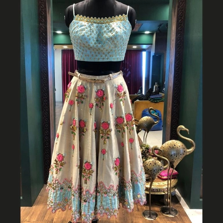 Papa Don't Preach Half Set Lehenga