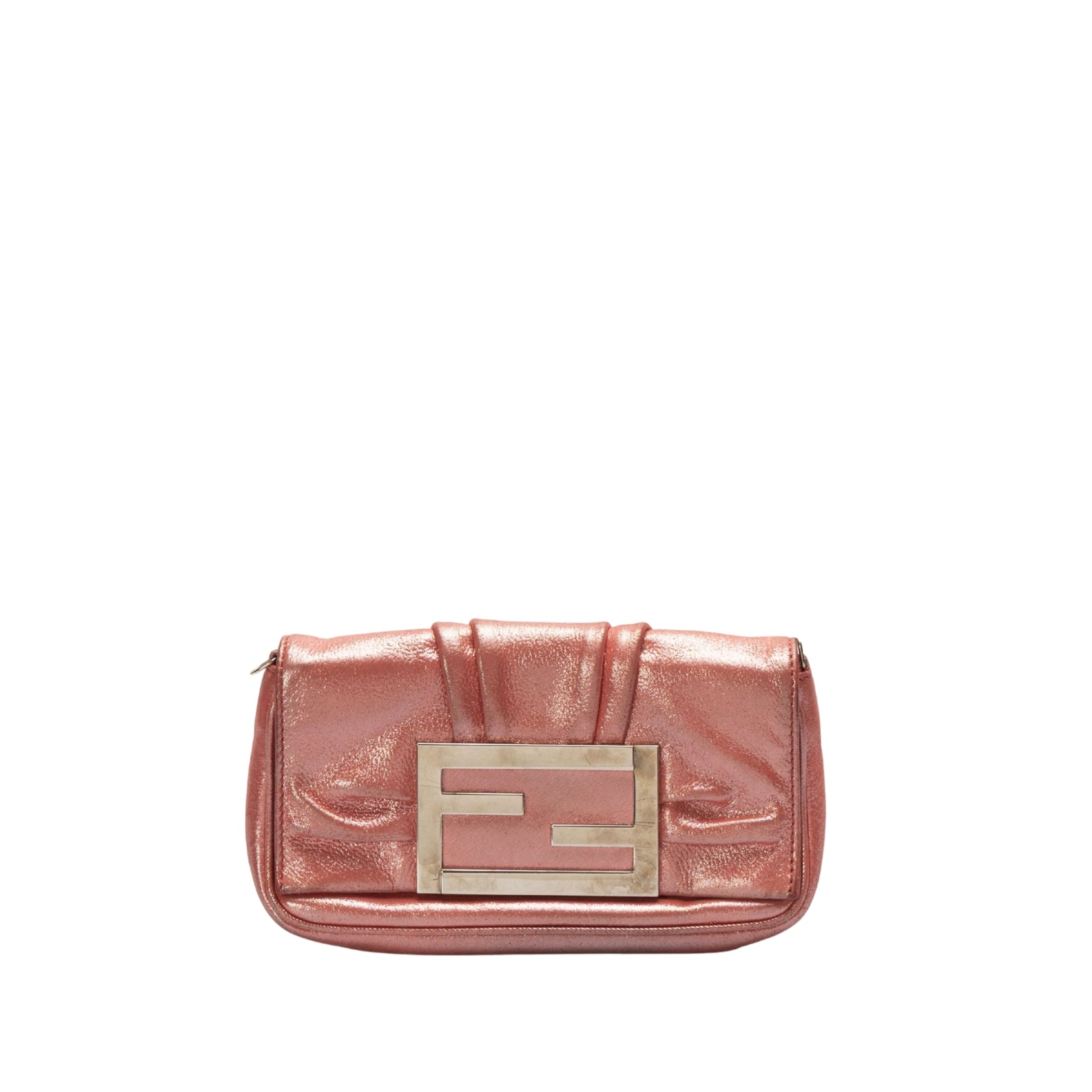 Fendi Pink Metallic Mia Pochette Bag