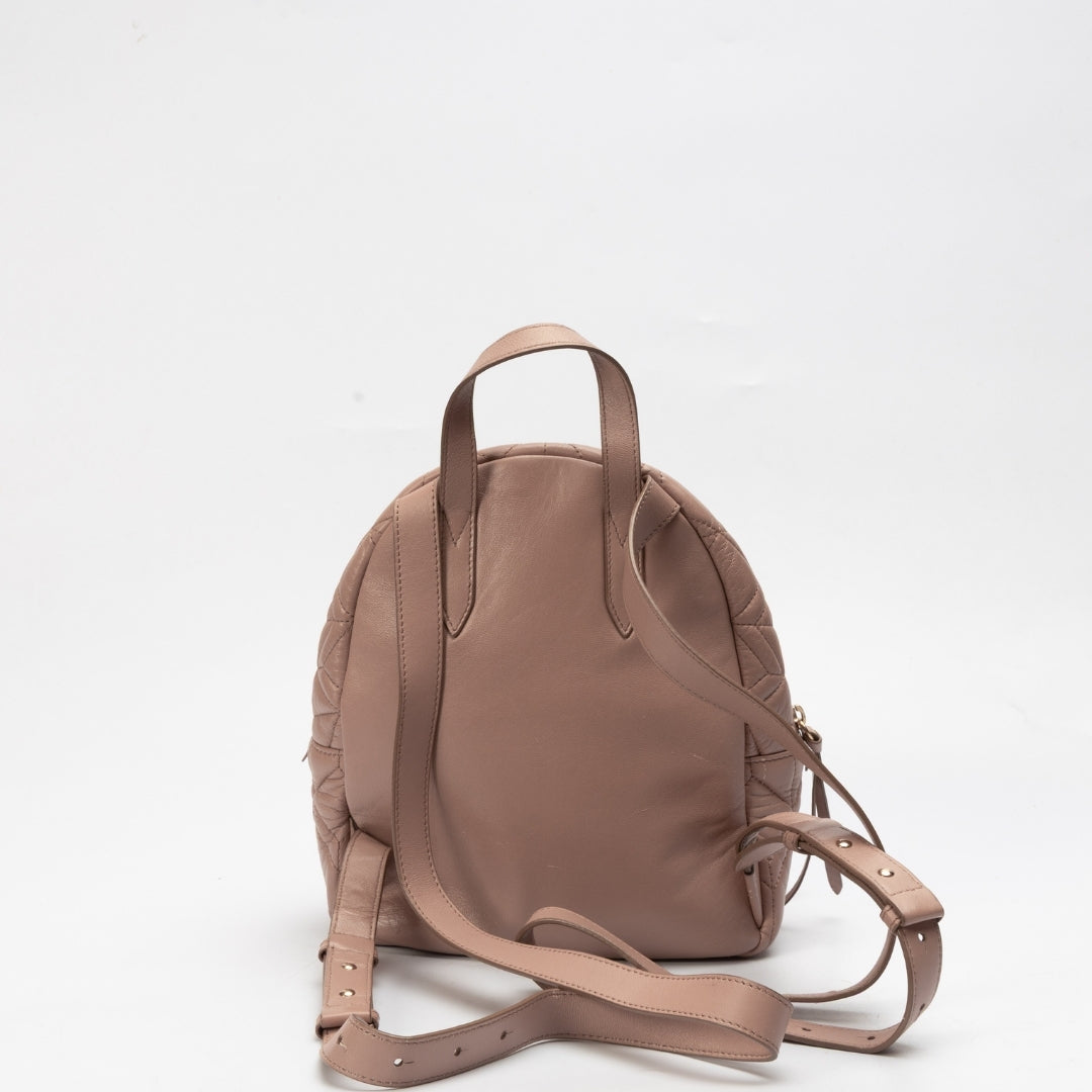 Jimmy Choo Nude Pink Quilted Backpack