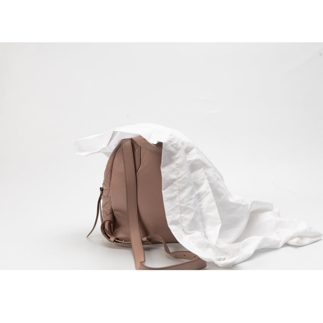 Jimmy Choo Nude Pink Quilted Backpack