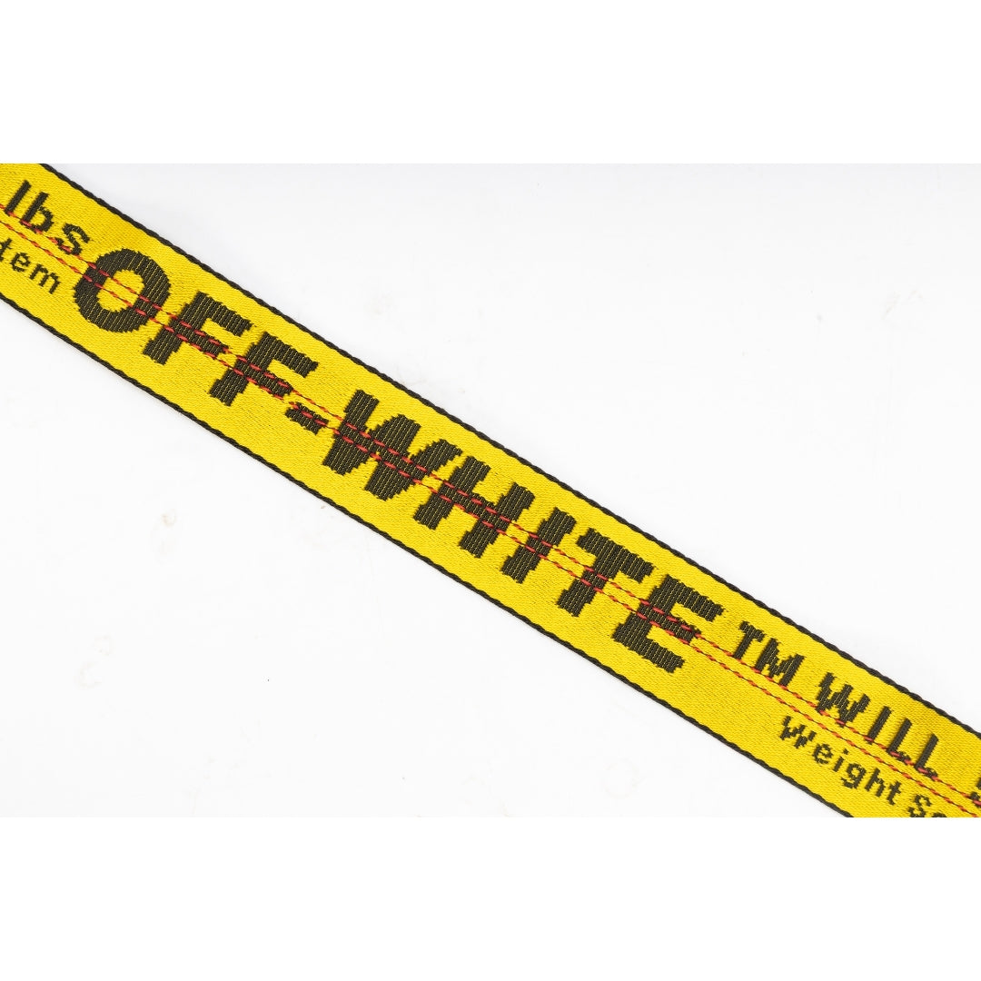 Off White Yellow Industrial Belt