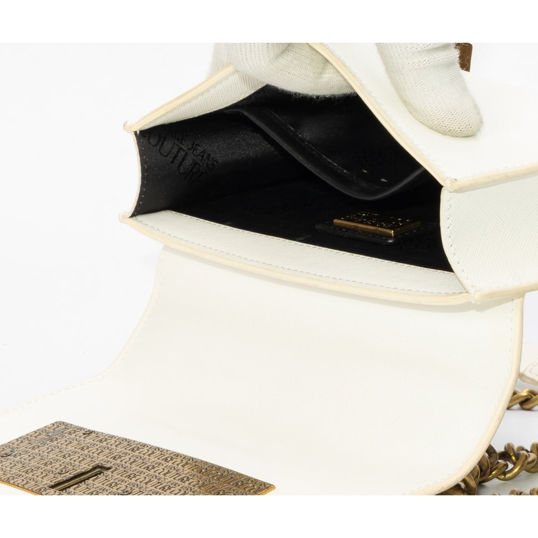 Versace Jeans Couture White VJC Logo Shoulder Bag