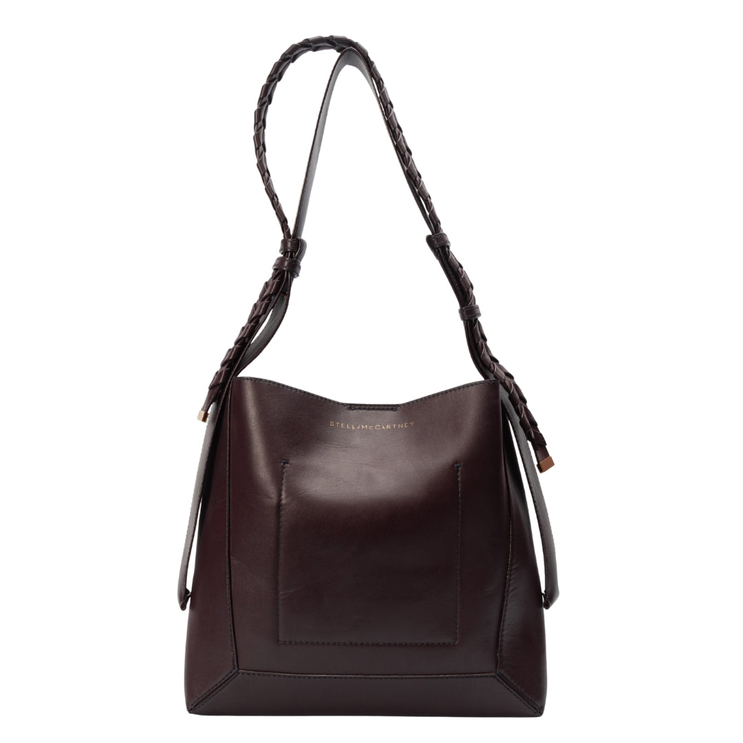 Stella McCartney Burgundy Faux Leather Medium Hobo Bag