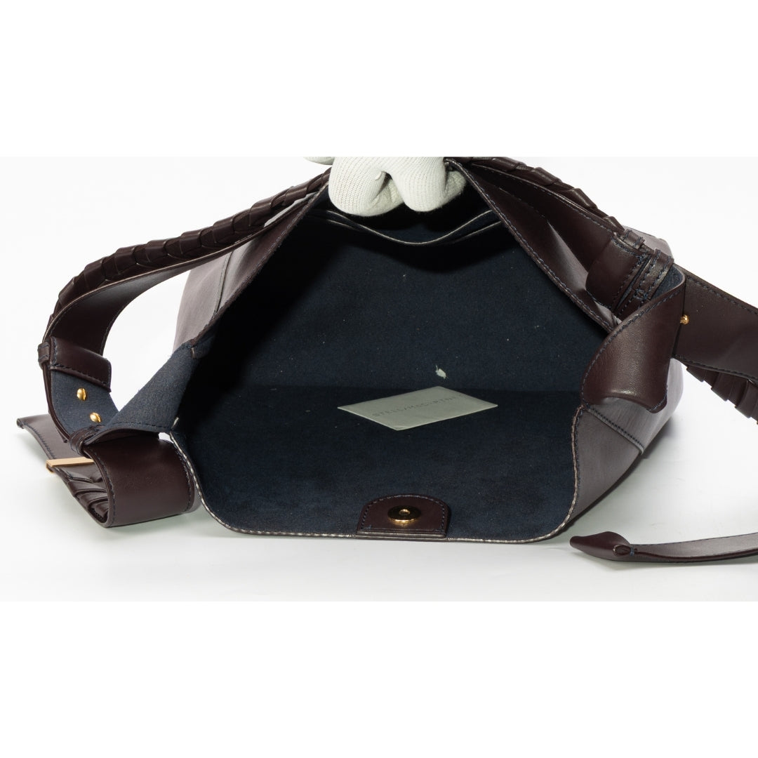 Stella McCartney Burgundy Faux Leather Medium Hobo Bag