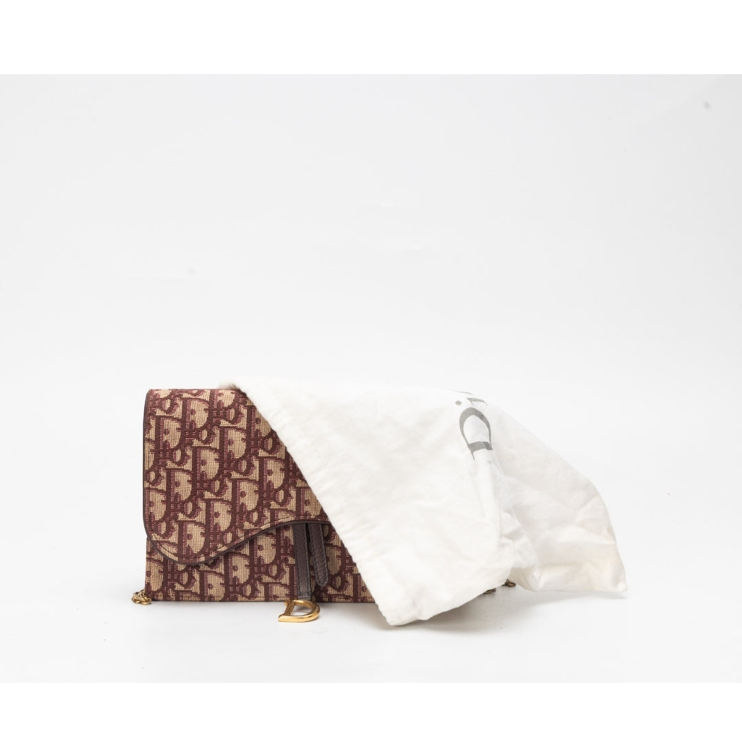 Christian Dior Oblique Jacquard Saddle Pochette