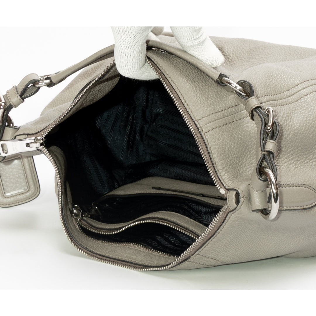 Prada Vitello Phenix Leather Hobo