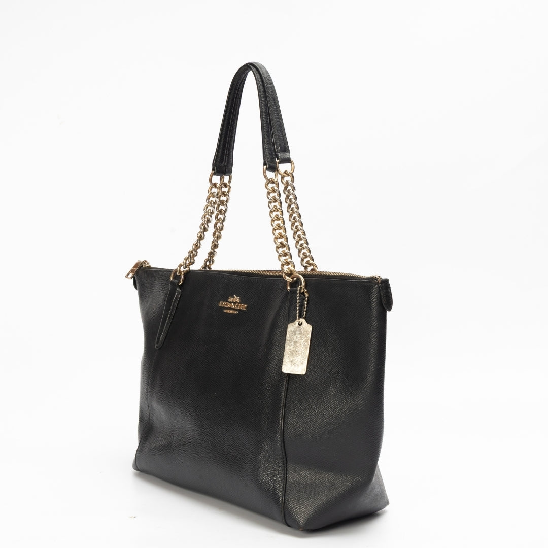 Coach Black Leather Ava Tote
