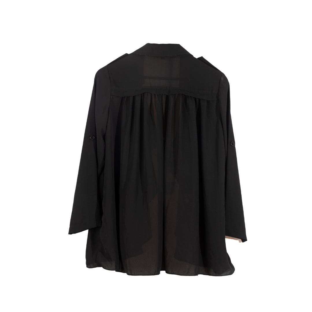 Neiman Marcus Sheer Jacket Top