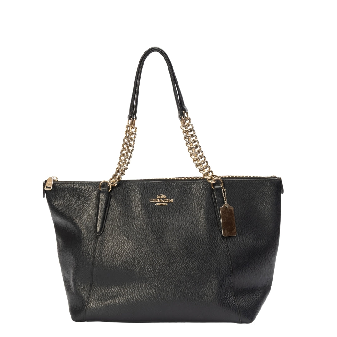 Coach Black Leather Ava Tote