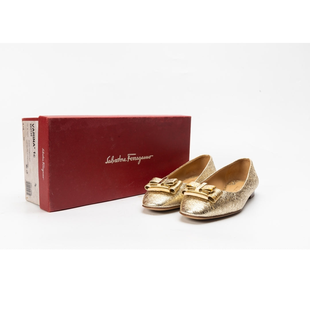 Ferragamo Vara Bow Ballet Flats