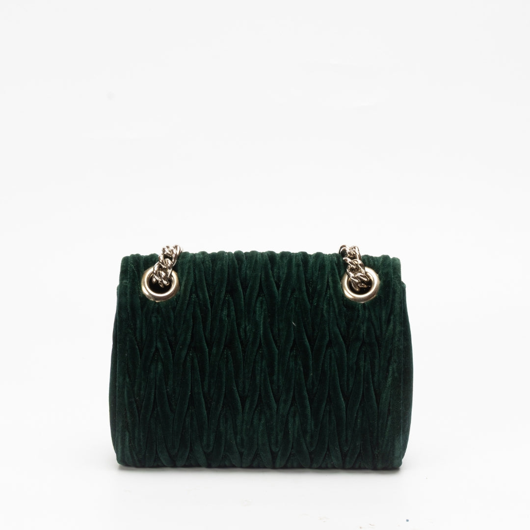 Miu Miu Velvet Matelassé Small Club Shoulder Bag
