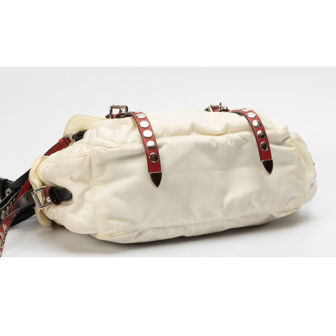 Prada New Vela Studded Messenger Bag
