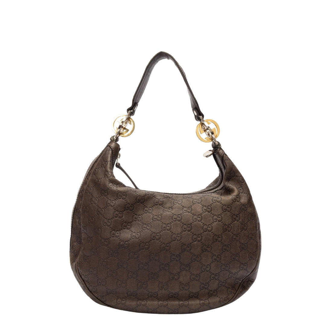 Gucci Guccissima GG Twin Hobo Bag