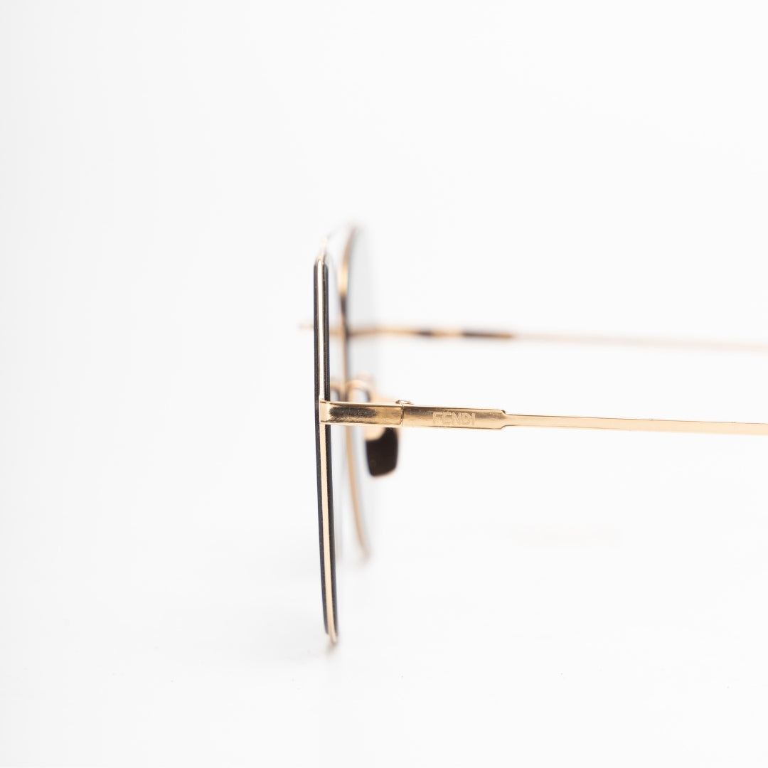 Fendi Metal Geometric Sunglasses