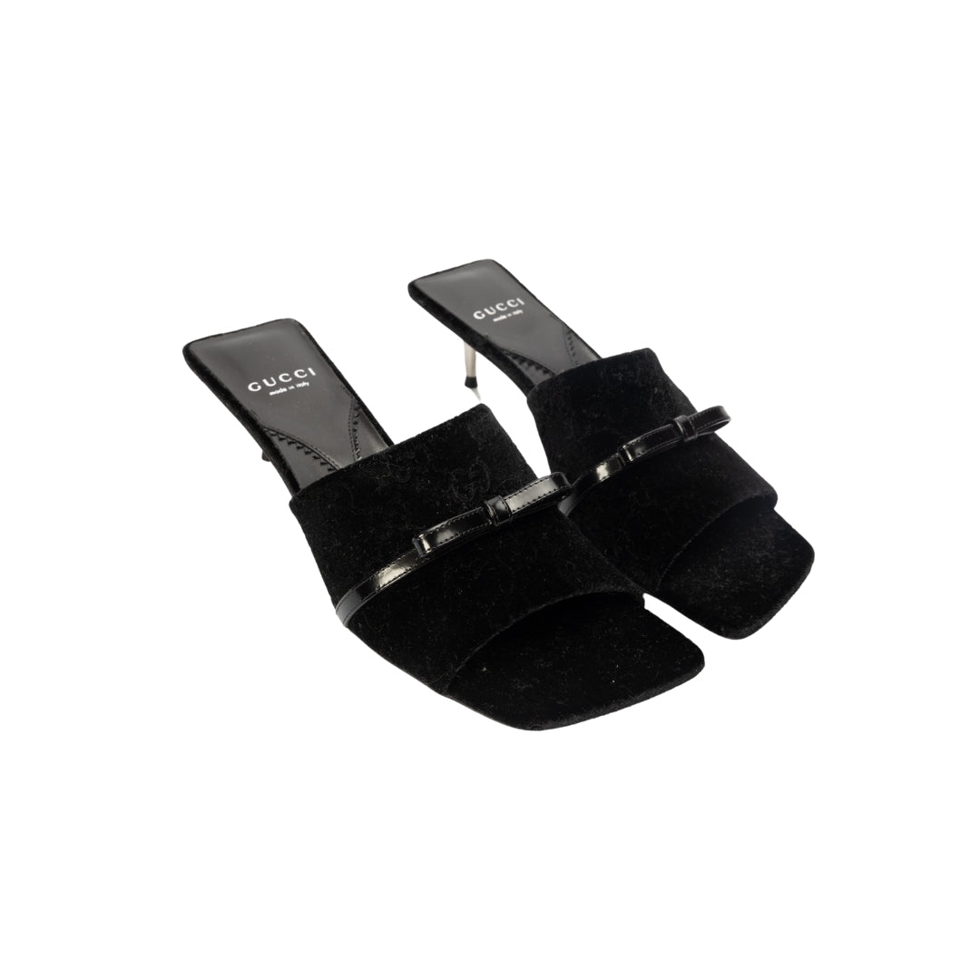 Gucci jacquard velvet sandals
