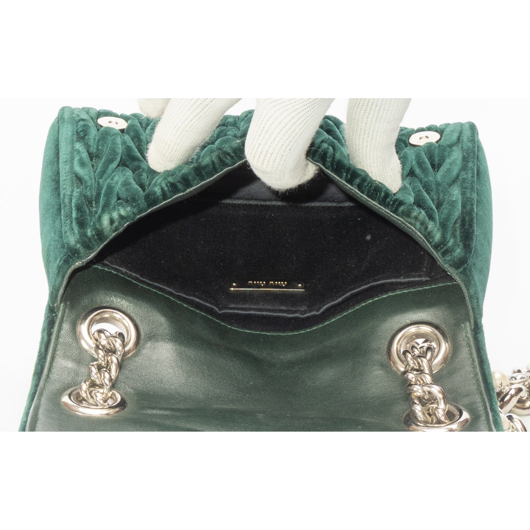 Miu Miu Velvet Matelassé Small Club Shoulder Bag