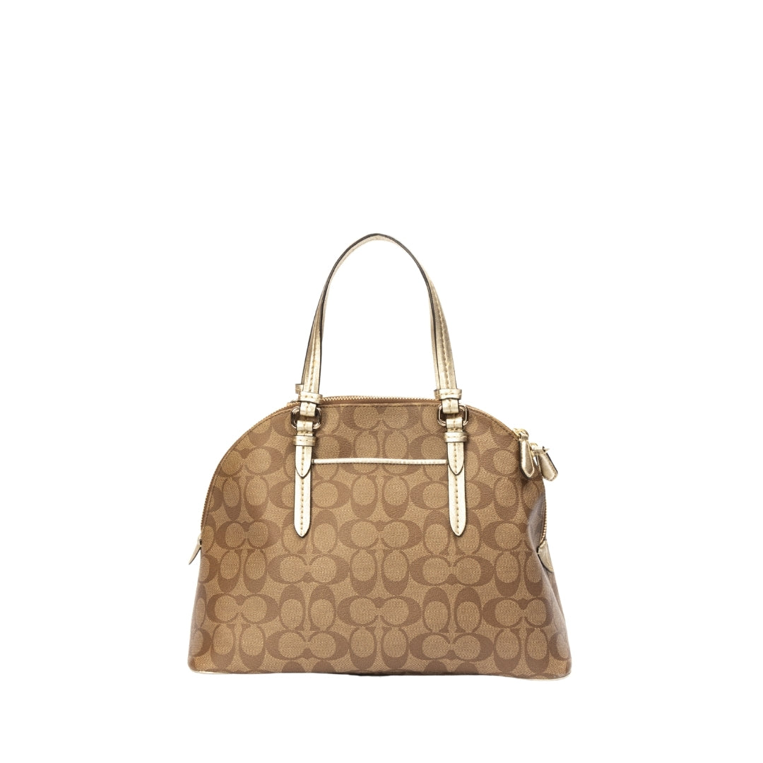 Coach Signature Coated Canvas Jade Dome Satchel