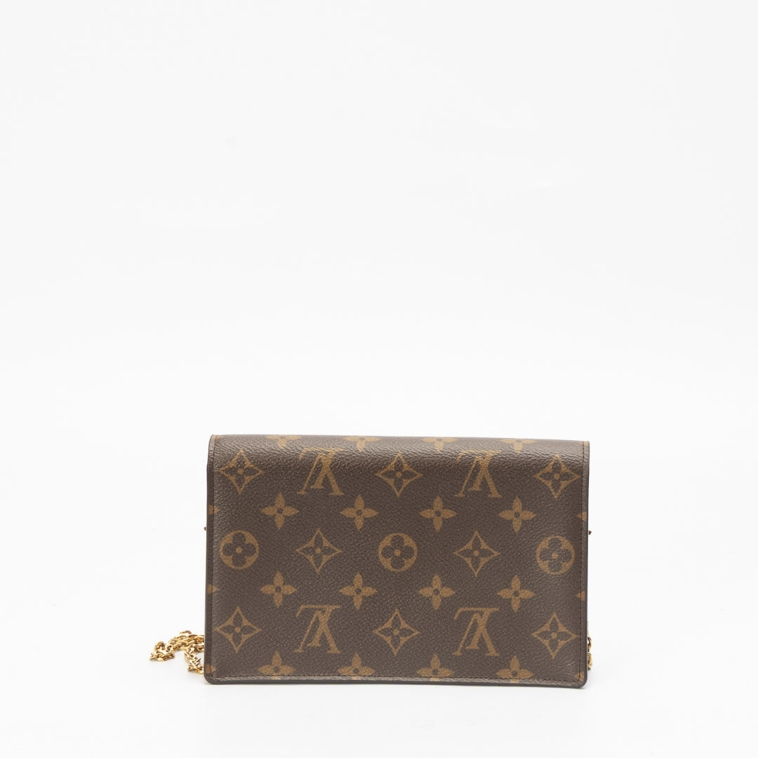 Louis Vuitton Monogram Flore Chain Wallet