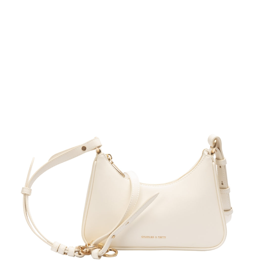 Charles & Keith Cream Lane Trapeze Bag