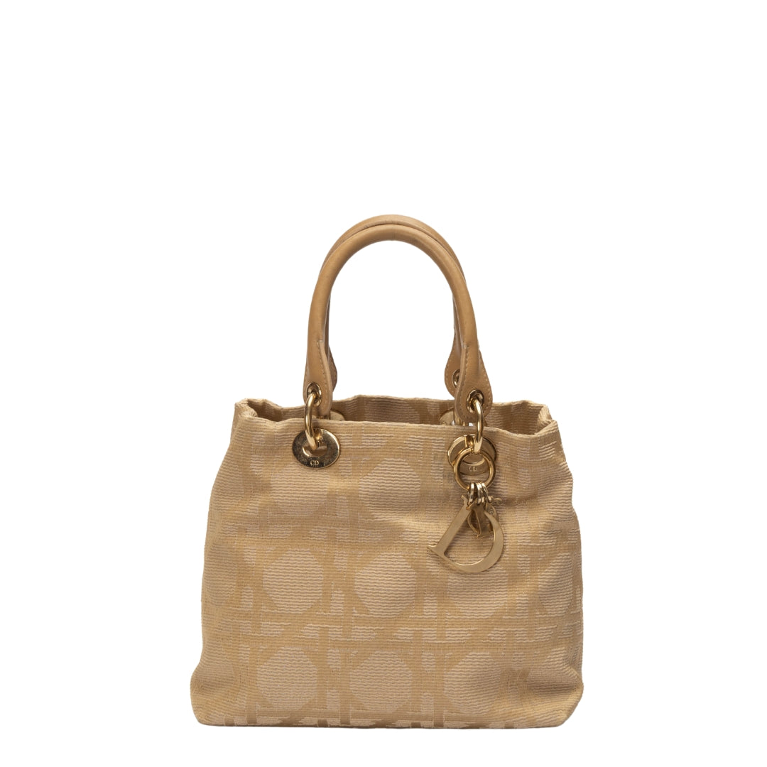 Dior Cannage Jacquard Canvas Lady Dior Bag