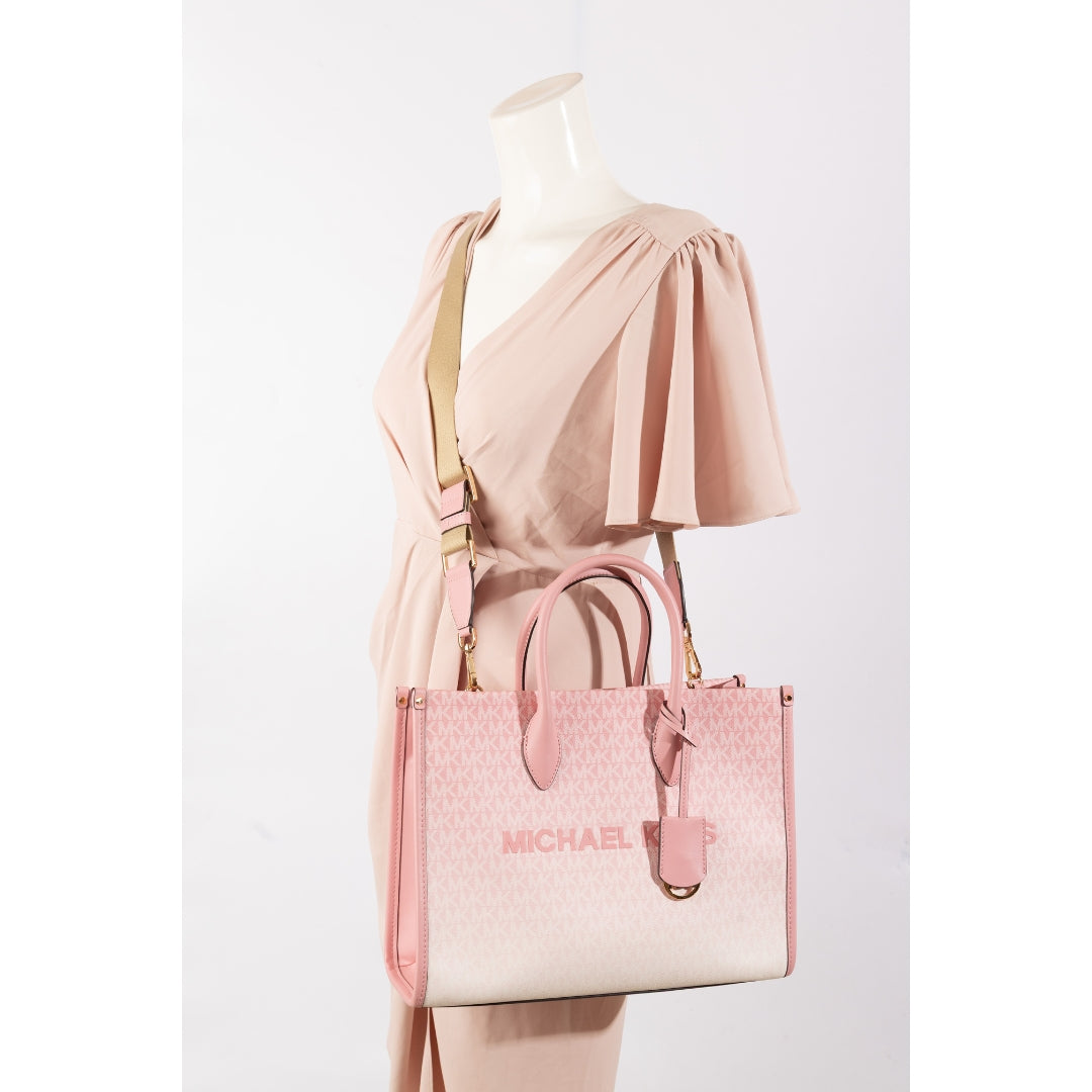 MMSC ♡ Michael Kors Mirella Ombré Signature Logo Convertible Satchel