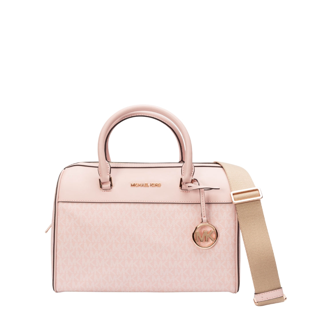 Michael Kors Pink Duffel Logo Crossbody Bag
