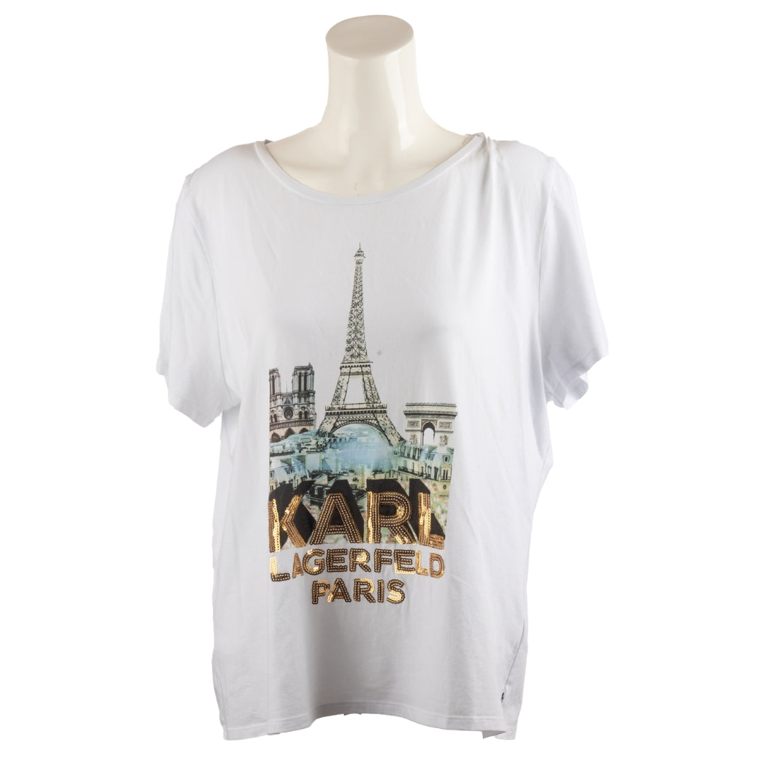 Karl Lagerfeld Paris Eiffel Tower Graphic Tee