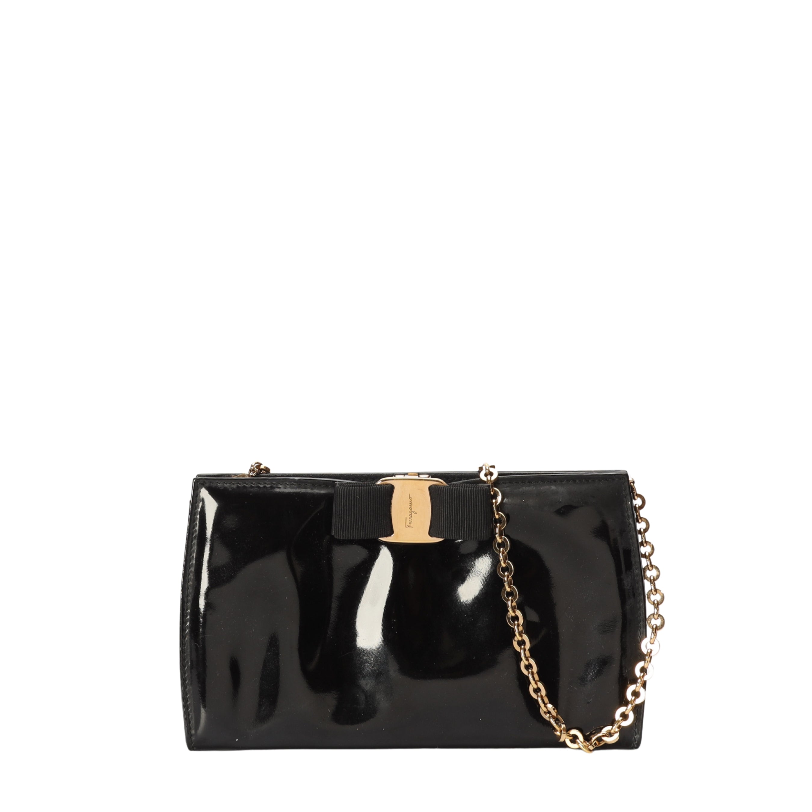 Salvatore Ferragamo Black Vara Bow Shoulder Bag