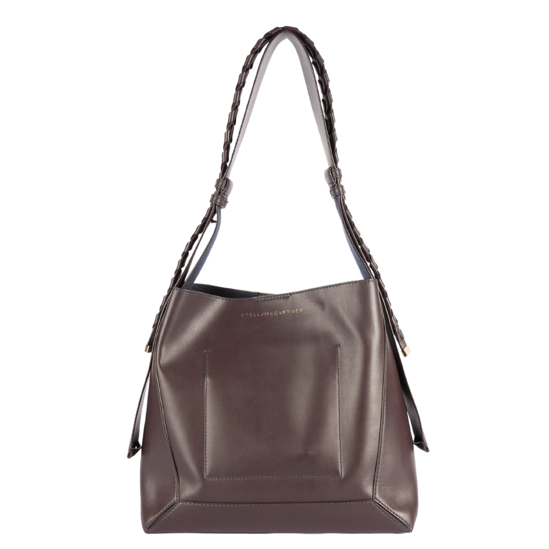 Stella McCartney Burgundy Faux Leather Medium Hobo Bag