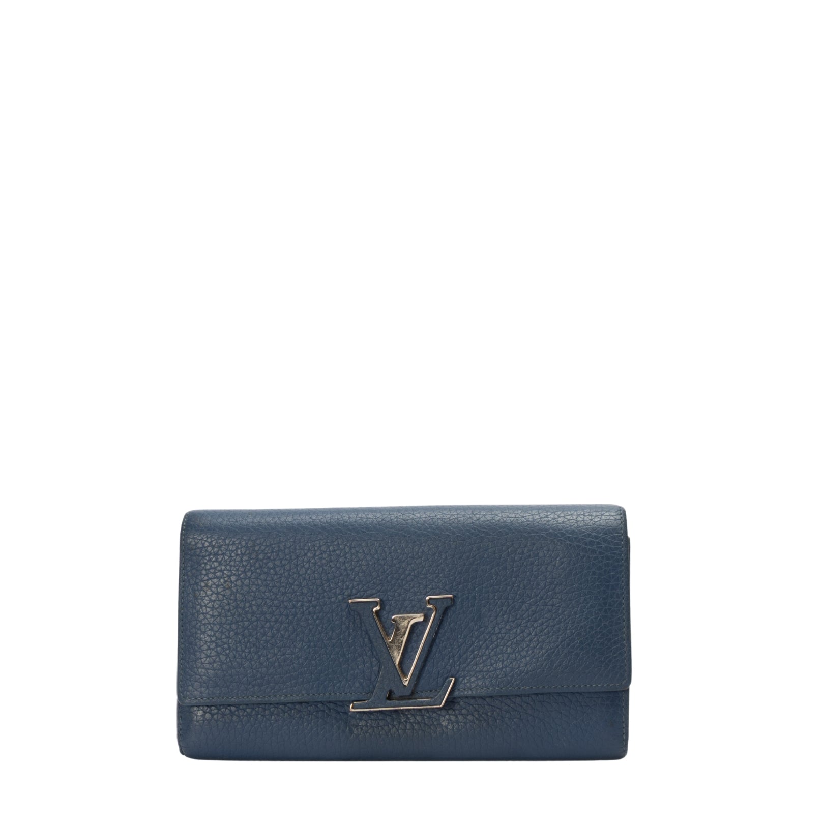Louis Vuitton Navy Capucines Clutch Wallet