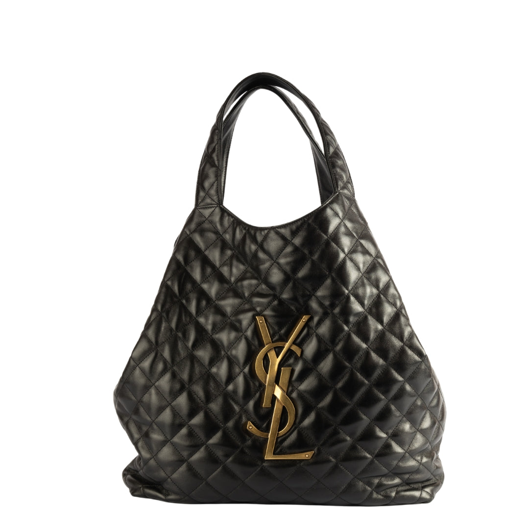 YSL Icare Maxi Quilted Leather Tote Bag