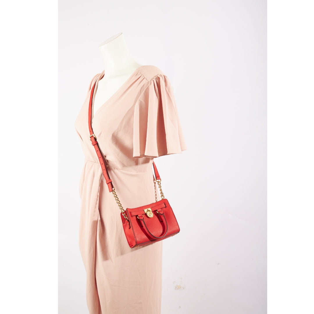 Michael Kors Red Mini Hamilton Crossbody Bag